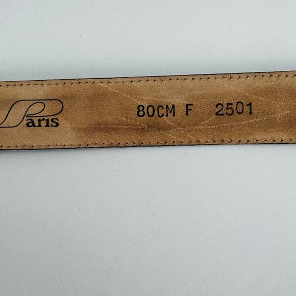 Vtg PARIS Black Womens Belt Genuine Crocodile Medium Measures 29-33” - Picture 8 of 9